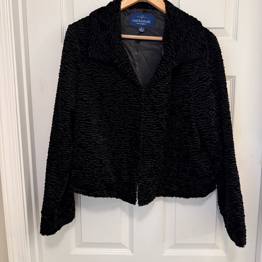 Like New Vintage Mackintosh of New England Faux Curly Lamb Fur Jacket